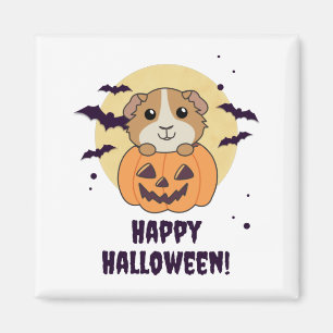 Imã Guiné Pumpkin Doce Animais Feliz Halloween M