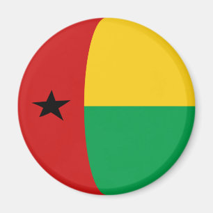 Imã Guinea-Bissau Fisheye Flag Magnet