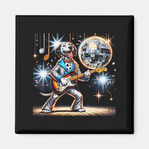 Imã Guitar Bola de Disco Cachorro Dalmatiano Homens Mu