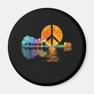 Imã Guitar-lago Shadow Peace Love Guitar Hippie