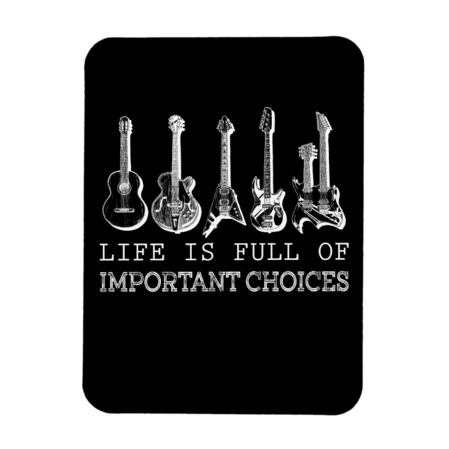 Ímã Guitar Lover | A Vida É Cheio De Opções Importante (Vertical)