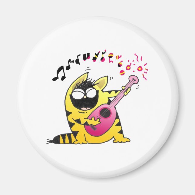 Imã Guitarista de Gato Louco (Frente)
