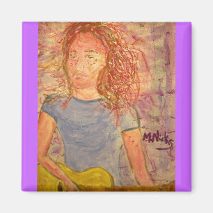 Imã guitarra acústica e esboço