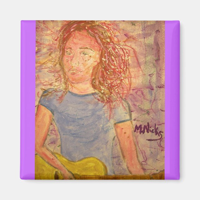 Imã guitarra acústica e esboço (Frente)