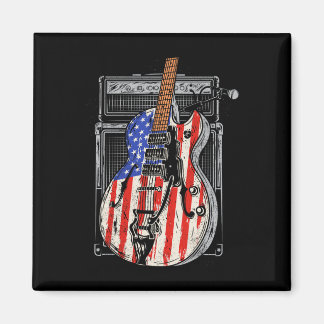 Imã Guitarra da Bandeira Americana 4 de Julho Guitarri