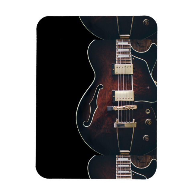 Ímã Guitarra Elétrica em Preto (Vertical)
