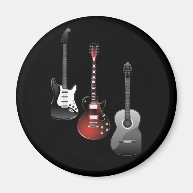 Imã Guitarras Elétricas Legais para Amantes de Música  (Frente)
