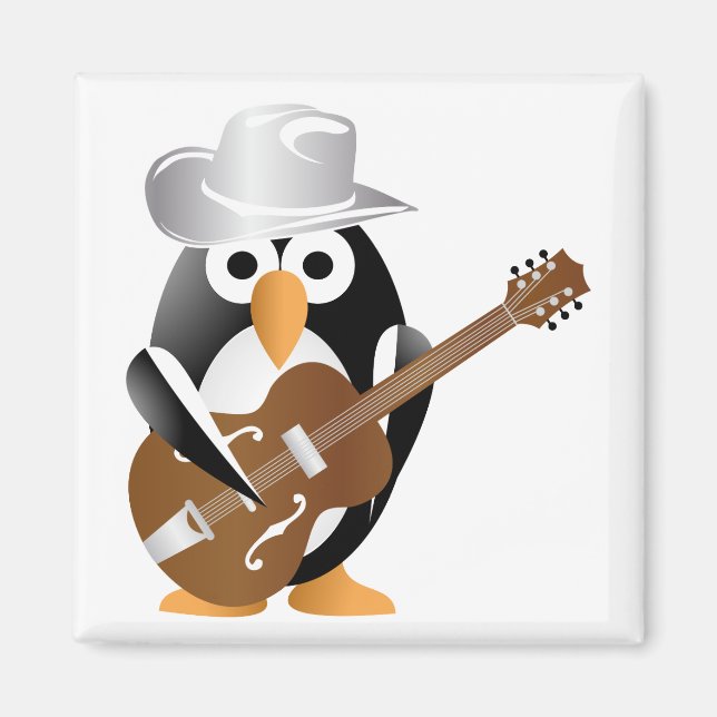 Imã guitarrista pinguim (Frente)