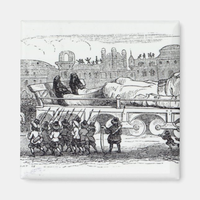 Imã Gulliver transportado para o Lilliputian (Frente)