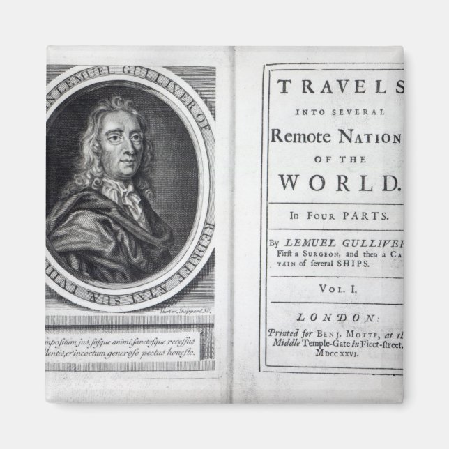 Imã "Gulliver's Viagem por Jonathan Swift, 1726 (Frente)