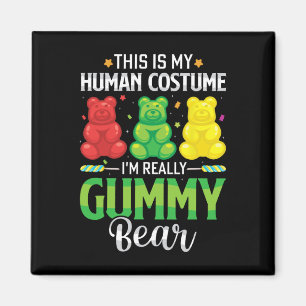 Imã Gummy Bear Meu Costume Humano Engraçado Doce Hallo