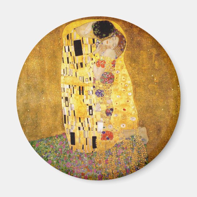 Imã Gustav Klimt A Pintura Clássica Beija (Frente)