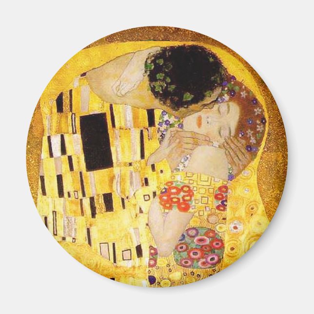 Imã Gustav Klimt A Pintura Clássica Beija (Frente)