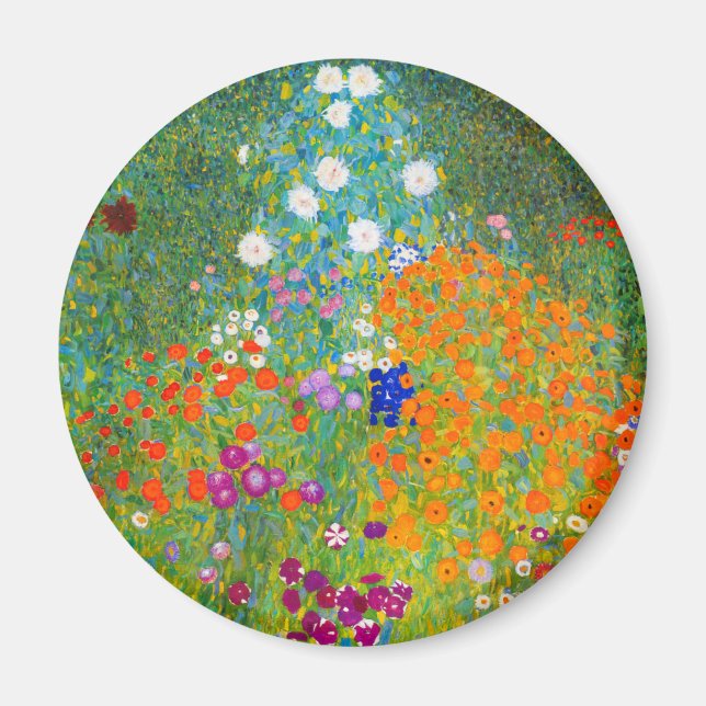 Imã Gustav Klimt Bauerngarten Fllower Garden Fine Art (Frente)