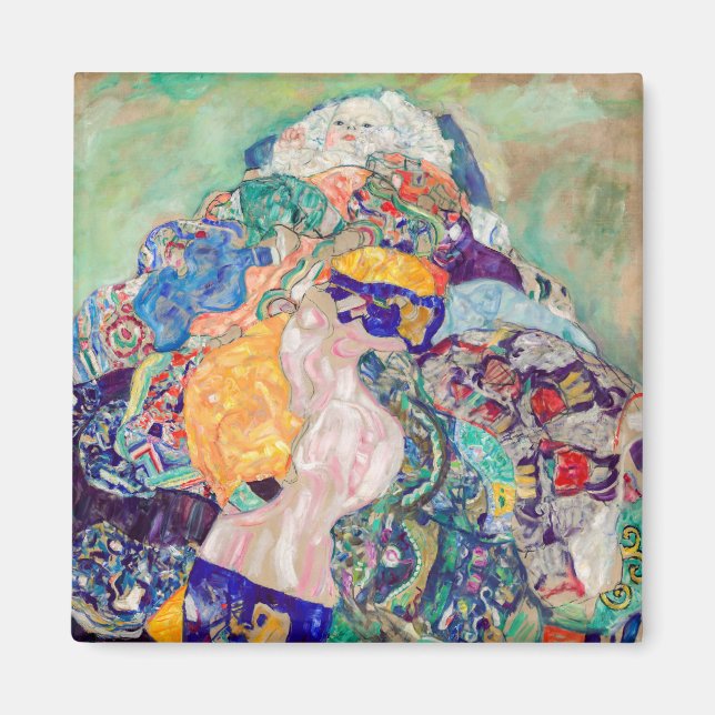 Imã Gustav Klimt - Bebê/Berço (Frente)