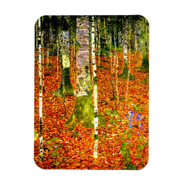 Ímã Gustav Klimt Birch Trees (Vertical)