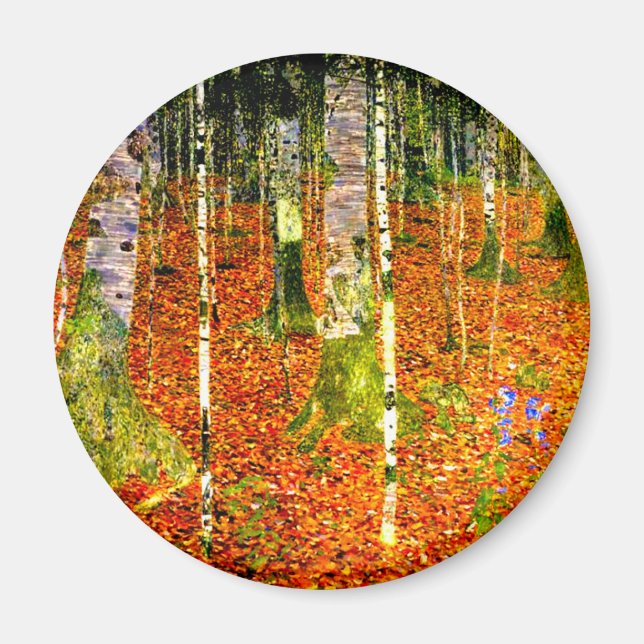 Imã Gustav Klimt Birch Trees (Frente)