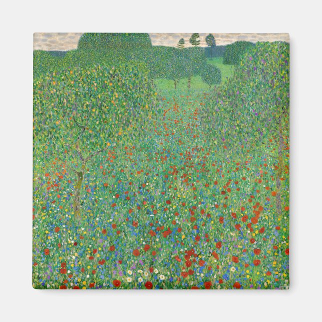 Imã Gustav Klimt - Campo Poppy (Frente)