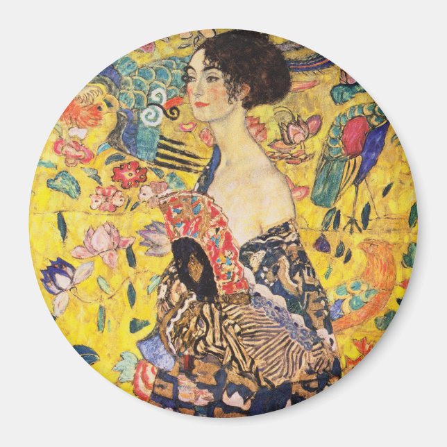 Imã Gustav Klimt Dama Com Leque (Frente)