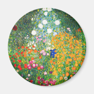 Imã Gustav Klimt Flower Garden Magnet