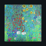 Imã Gustav Klimt Garden com Girassóis<br><div class="desc">Jardim com girassóis pintados por Gustav Klimt em 1907.</div>