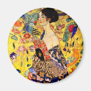 Imã Gustav Klimt Lady com ventilador