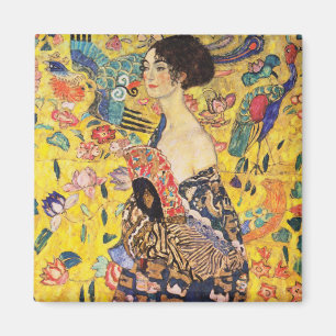 Imã Gustav Klimt Lady com ventilador
