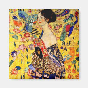 Imã Gustav Klimt Lady com ventilador