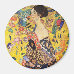 Imã Gustav Klimt Lady com ventilador