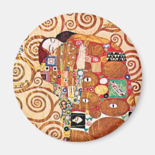 Imã Gustav Klimt - O Abraço - Pintura de Arte Fina