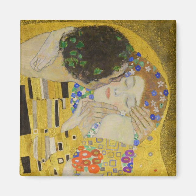 Imã Gustav Klimt - O Beijo (Frente)