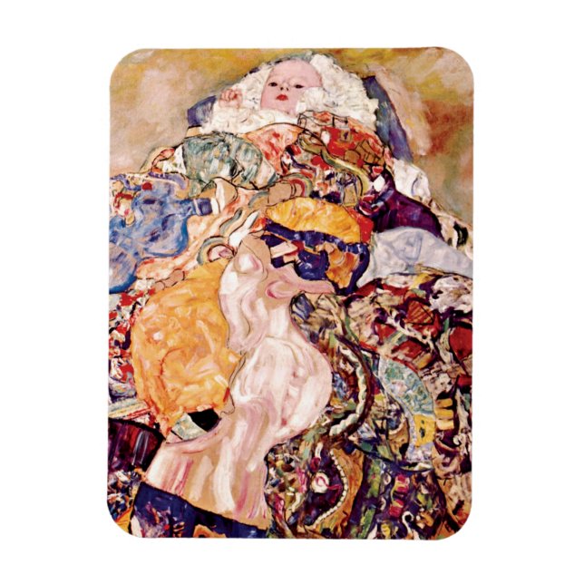 Ímã Gustav Klimt - O Berço Bebê - Recém-nascido (Vertical)