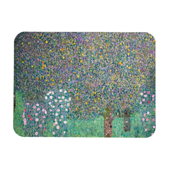 Ímã Gustav Klimt - Rosebushes debaixo das Árvores (Horizontal)