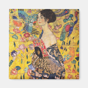Imã Gustav Klimt - Senhora com Leque