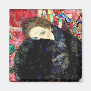 Imã Gustav Klimt - Senhora com Muff