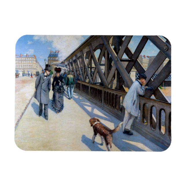 Ímã Gustave Caillebotte - A Ponte da Europa (Horizontal)