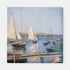 Imã Gustave Caillebotte - Barcos à vela em Argenteuil