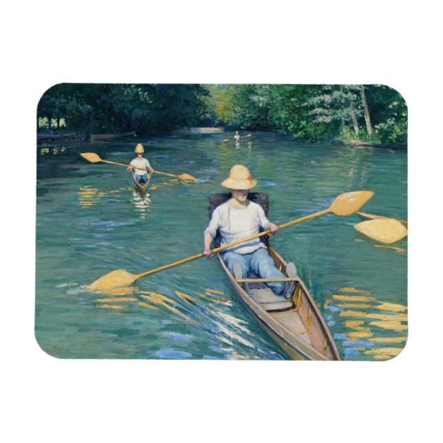 Ímã Gustave Caillebotte - Barcos no Yerres (Horizontal)