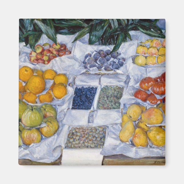 Imã Gustave Caillebotte - Frutas Expostas em uma Banca (Frente)
