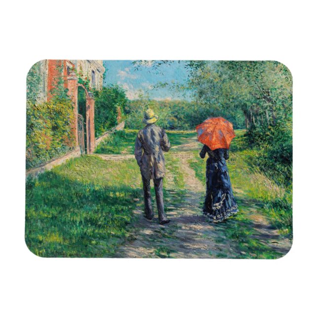 Ímã Gustave Caillebotte - O Caminho Uphill (Horizontal)