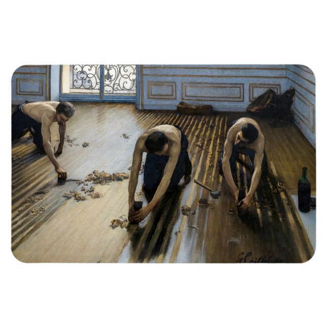 Ímã Gustave Caillebotte - Os Rasquetes de Soalho (Horizontal)