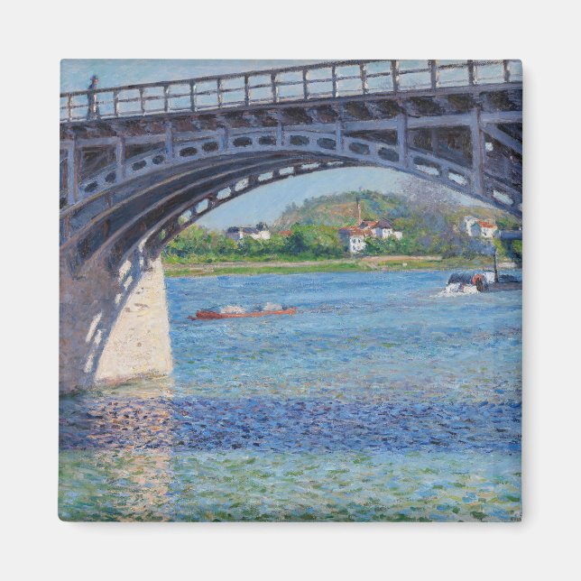 Imã Gustave Caillebotte - Ponte em Argenteuil & Seine (Frente)