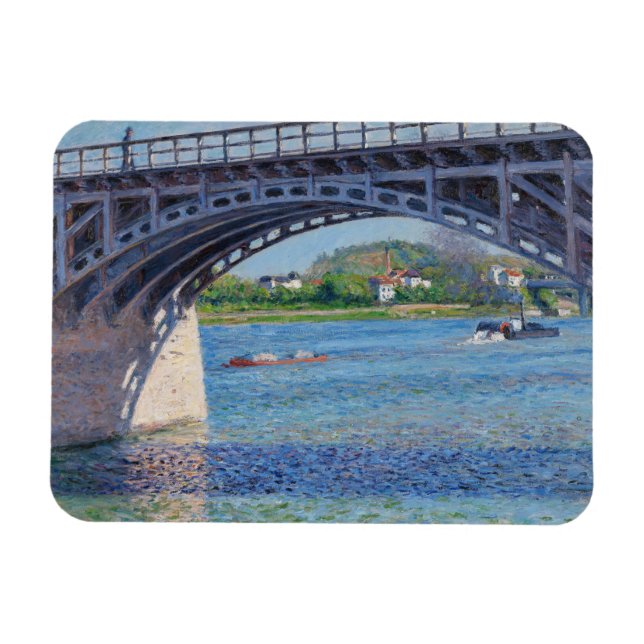 Ímã Gustave Caillebotte - Ponte em Argenteuil & Sena (Horizontal)