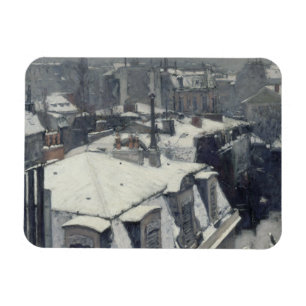 Ímã Gustave Caillebotte - telhados na neve