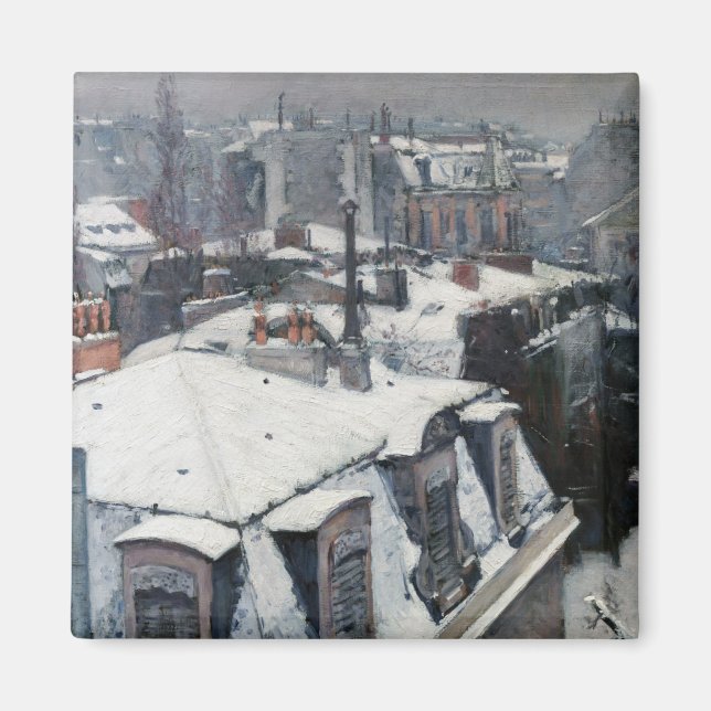 Imã Gustave Caillebotte - Telhados na neve (Frente)