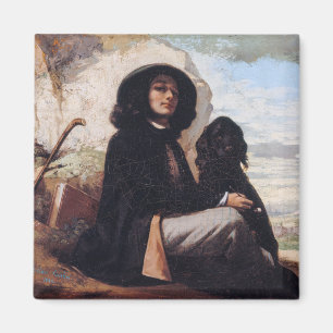 Imã Gustave Courbet - Autorretrato com um Cão Preto