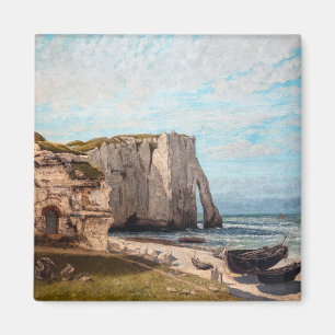 Imã Gustave Courbet - Cliff no Etretat após a tempesta