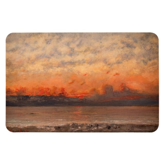 Ímã Gustave Courbet - Pôr do sol (Horizontal)