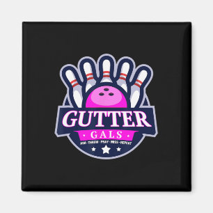 Imã Gutter Gals Nome de Equipe de Boliche Engraçado Fe