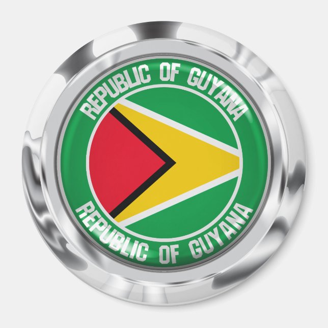 Imã Guyana Round Emblem (Frente)
